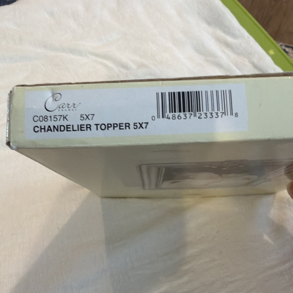 Vtg Burns Of Boston Carr 5x7 Chandelier Topper Frame NIB - Picture 7 of 7